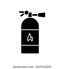 Fire extinguisher icon Vector flat thin line illustration