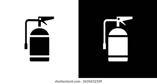 Fire extinguisher icon Vector in flat style. Collection silhouettes