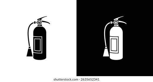 Fire extinguisher icon Vector in flat style. Collection silhouettes