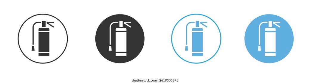 Fire extinguisher icon Vector Graphic set