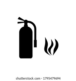 plantilla de logotipo de ilustración del vector del icono extintor de incendios
