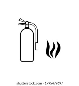 fire extinguisher icon vector illustration logo template