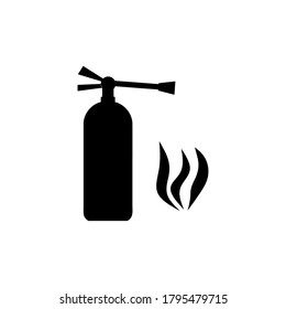 plantilla de logotipo de ilustración del vector del icono extintor de incendios