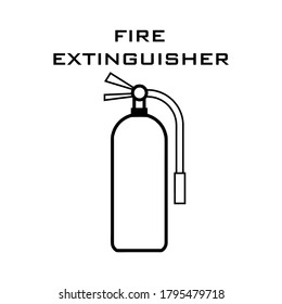 plantilla de logotipo de ilustración del vector del icono extintor de incendios
