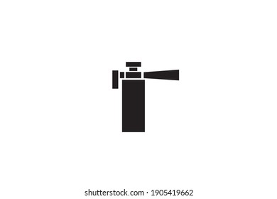 Icono del extinguidor de incendios. Ilustración del vector