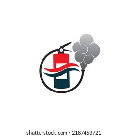 icono del extinguidor de incendios. diseño de logotipo de ilustración vectorial.