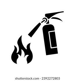 Ilustración vectorial de iconos de extinción de incendios