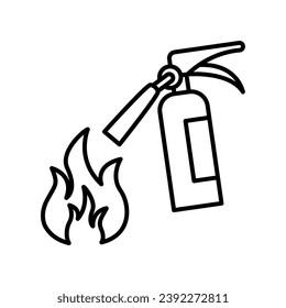 Ilustración vectorial de iconos de extinción de incendios