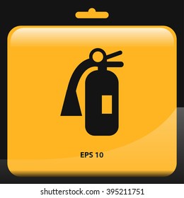 fire extinguisher icon. vector illustration