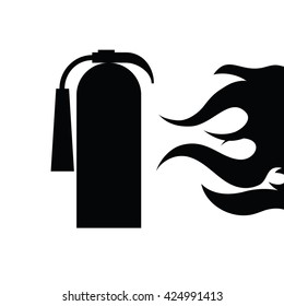 Fire extinguisher icon. Vector illustration