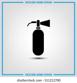 Fire extinguisher icon vector illustration eps10. Isolated badge flat design for website or app - stock graphics
