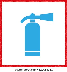 Fire extinguisher icon vector illustration eps10. Isolated badge flat design for website or app - stock graphics