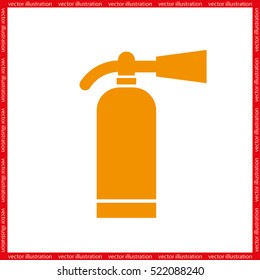 Fire extinguisher icon vector illustration eps10. Isolated badge flat design for website or app - stock graphics