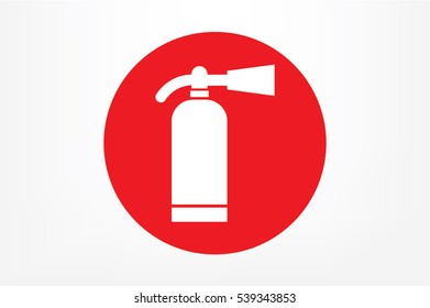 Fire extinguisher icon vector illustration eps10. Isolated badge flat design for website or app - stock graphics