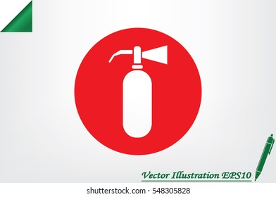 Fire extinguisher icon vector illustration eps10. Isolated badge flat design for website or app - stock graphics