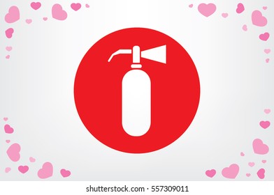 Fire extinguisher icon vector illustration eps10. Isolated badge flat design for website or app - stock graphics