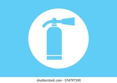 Fire extinguisher icon vector illustration eps10. Isolated badge flat design for website or app - stock graphics.