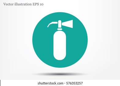 Fire extinguisher icon vector illustration eps10. Isolated badge flat design for website or app - stock graphics.