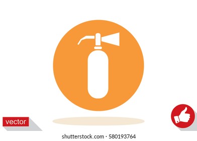 Fire extinguisher icon vector illustration eps10. Isolated badge flat design for website or app - stock graphics