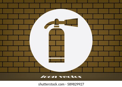 Fire extinguisher icon vector illustration eps10. Isolated badge flat design for website or app - stock graphics