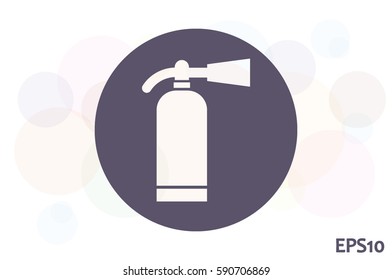 Fire extinguisher icon vector illustration eps10. Isolated badge flat design for website or app - stock graphics.
