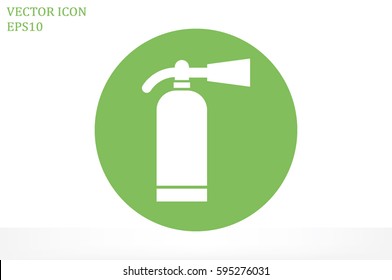Fire extinguisher icon vector illustration eps10. Isolated badge flat design for website or app - stock graphics.