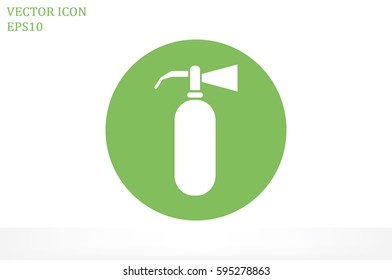 Fire extinguisher icon vector illustration eps10. Isolated badge flat design for website or app - stock graphics.