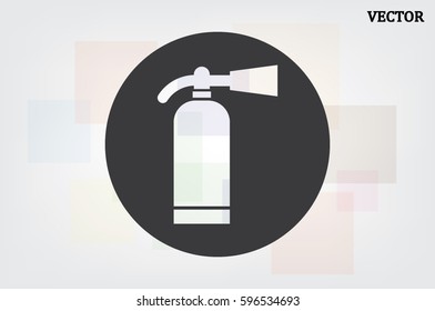 Fire extinguisher icon vector illustration eps10. Isolated badge flat design for website or app - stock graphics