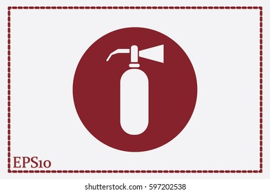 Fire extinguisher icon vector illustration eps10. Isolated badge flat design for website or app - stock graphics