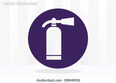 Fire extinguisher icon vector illustration eps10. Isolated badge flat design for website or app - stock graphics