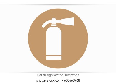 Fire extinguisher icon vector illustration eps10. Isolated badge flat design for website or app 