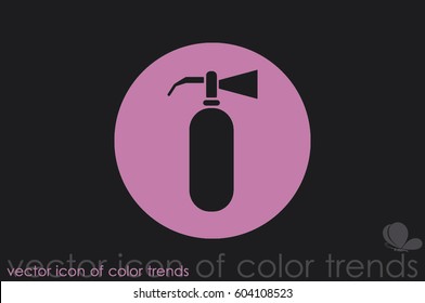 Fire extinguisher icon vector illustration eps10. Isolated badge flat design for website or app - stock graphics.