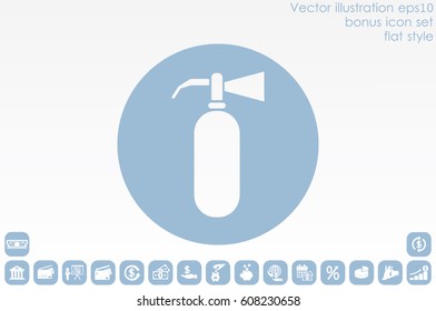 Fire extinguisher icon vector illustration eps10. Isolated badge flat design for website or app - stock graphics