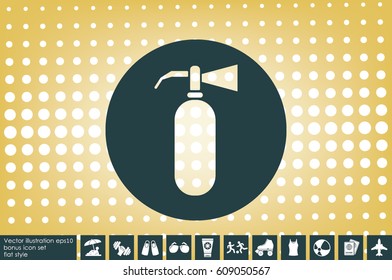 Fire extinguisher icon vector illustration eps10. Isolated badge flat design for website or app - stock graphics