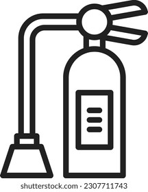Imagen vectorial de icono de extinguidor de incendios. Adecuado para aplicaciones web móviles y medios de impresión.