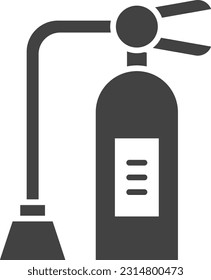 Imagen vectorial de icono de extinguidor de incendios. Adecuado para aplicaciones web móviles y medios de impresión.