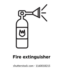 Fire extinguisher icon vector isolated on white background, Fire extinguisher transparent sign , sign and symbols in thin linear outline style