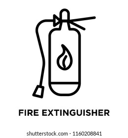 Fire extinguisher icon vector isolated on white background, Fire extinguisher transparent sign , linear symbol and stroke design elements in outline style