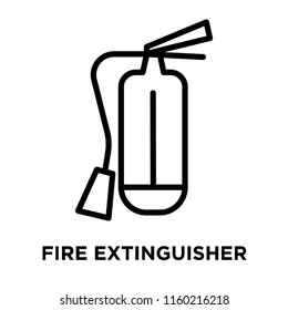 Fire extinguisher icon vector isolated on white background, Fire extinguisher transparent sign , linear symbol and stroke design elements in outline style