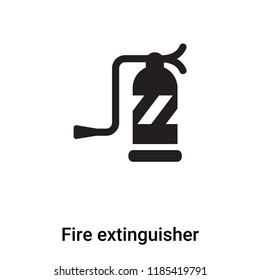Fire extinguisher icon vector isolated on white background, logo concept of Fire extinguisher sign on transparent background, filled black symbol
