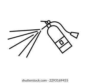 Icono del extintor de incendios. Vector aislado sobre fondo blanco.
