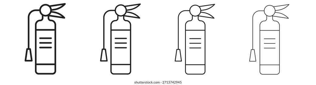 Icono del extintor de incendios. Vector de pictogramas aislados.