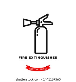 fire extinguisher icon vector logo template