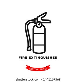 fire extinguisher icon vector logo template