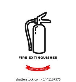 fire extinguisher icon vector logo template