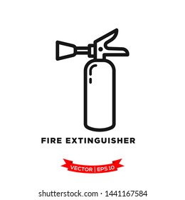 fire extinguisher icon vector logo template
