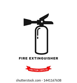 fire extinguisher icon vector logo template