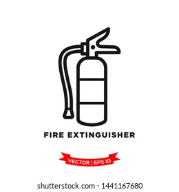 fire extinguisher icon vector logo template