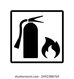 Feuerlöscher-Symbol Vektorgrafik Brandschutz-Symbol