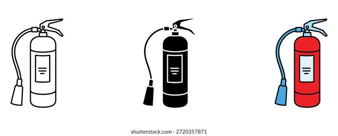Vetor de ícone de extintor de incêndio. símbolo de segurança e emergência. ilustração vetorial.